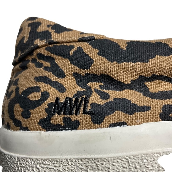 Madewell Sidewalk Low-Top Leopard Print Recycled Canvas Sneaker Size 8.5 - Picture 2 of 15